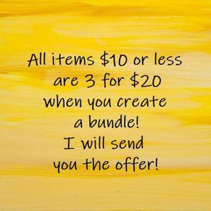 Bundle 3 $10 items for $20